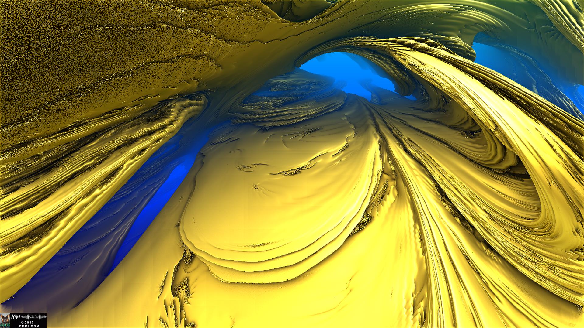 A Still frame from the Fractal animation �GoldenFlight 1�